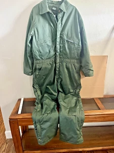 Key Insulated Duck Coveralls Large Regular Loden Green Heavyweight - NEW - Picture 1 of 8