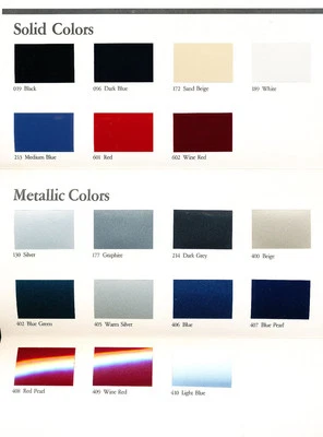 1989 Volvo Color Paint and Upholstery Car Guide Brochure - 240 740 760 780 Turbo Foto 1 de 2