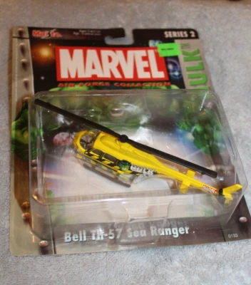  Maisto Ultimate Marvel Air Force Hulk Bell Th-57 Sea Ranger Helicopter Airplane - Image 1 of 4