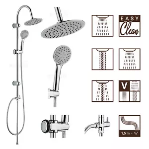 Regendusche Überkopfbrause Set Duschset Brausegarnitur Überkopfbrausegarnitur - Bild 1 von 11