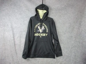 Pittsburgh Penguins Hoodie Men's Extra Large Black Majestic Pullover NHL Hockey - Picture 1 of 14