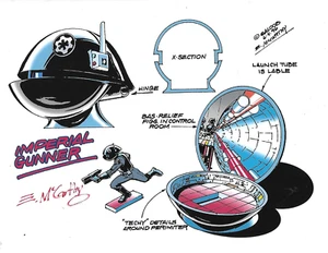 STAR WARS GALOOB Imperial Gunner-Control Room Micro Machines Playset E. McCarthy - Picture 1 of 2