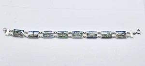 VTG Sweden Landmarks Bracelet Enamel Link Multi Color European Travel SilverTone - Picture 1 of 7