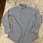 Peter MILLAR Summer Comfort Men’s Small Blue Check Long Sleeve Button Up Shirt