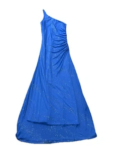 Vintage Y2K City Triangles One Shoulder Periwinkle Sparkle Shimmer Dress Fairy M - Bild 1 von 7