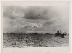 WW2 Press Photo D Day Norwegian Merchant Fleet Invasion of Normandy 1944 #N49 - Picture 1 of 2