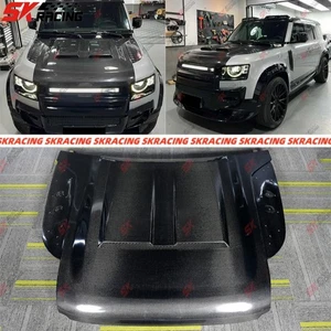 Wet/Dry Carbon Fiber Fits 20-24 Land Rover Defender 90 110 130 Front Hood Panels - Picture 1 of 38
