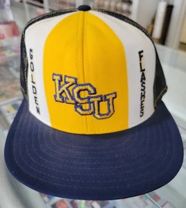 De Colección Lucky Stripes Kent State Trucker Sombrero Snapback Flash Dorado Gorra Universitaria - Imagen 1 de 6