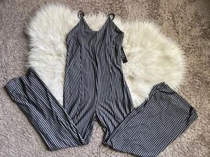 Mono a Rayas Love Nation Pierna Ancha Fluido Informal Talla M - Imagen 1 de 4