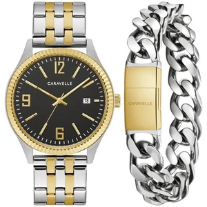 by Bulova Herren Klassische Bicolor Edelstahl 3 Zeiger Datum Uhr und Armband... - Bild 1 von 3