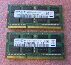 2 X 4GB SAMSUNG 2Rx8 PC3-10600S-9-11-F3 1333MHZ DDR3 LAPTOP MEMORY - TESTED - Picture 1 of 2