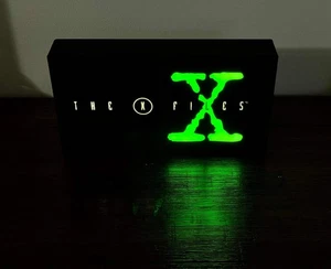 The X Files - White & Green Logo - Bright light up LED night light - Picture 1 of 3