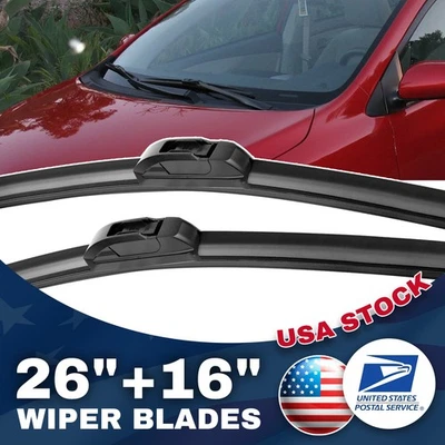 New 26"&16"Premium Windshield Wiper Blades U-Hook For Subaru WRX STI 2015-2018 - Imagem 1 de 4