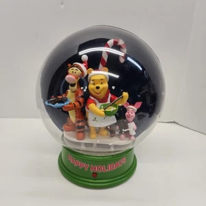 Gemmy Christmas Airblown 12" Snowglobe Disney Winnie Pooh Tigger Piglet musical - Picture 1 of 14