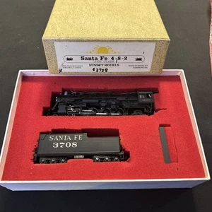 HO BRASS SUNSET SANTA FE 2-8-2 FACTORY PAINTED #3708 New - Picture 1 of 1