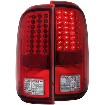 Conjunto de luces traseras de lente cromadas rojas/claras para 08-16 Ford F-250 Super Duty [LED] Foto 1 de 4