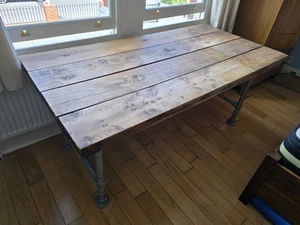 Custom Tall Solid Wood Desk – Scaffold frame 2140x1220mm - Picture 1 of 13