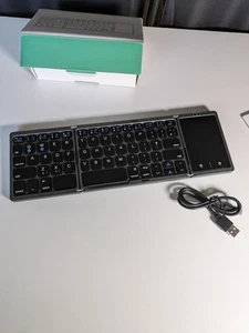 Seenda Faltbare Bluetooth Tastatur mit Touchpad, Klappbar Tragbar Reise - Bild 1 von 5