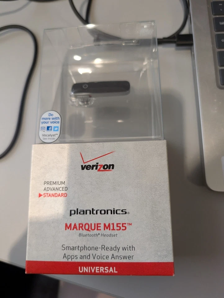 Verizon Plantronics Marque M155 Mobile Wireless Bluetooth Headset Sealed NEW - Image 1 of 1