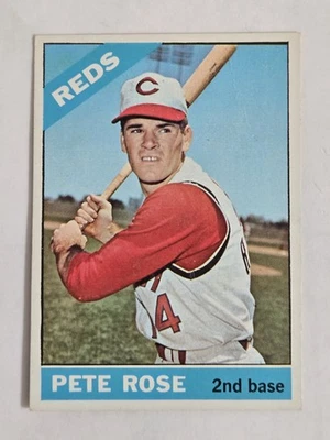 1966 Topps Pete Rose #30 Cincinnati Reds Salón de la fama cuarto año Foto 1 de 4