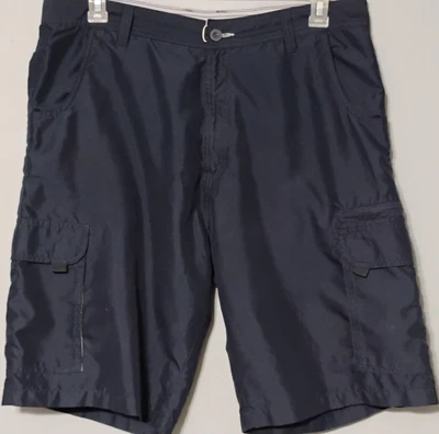 Pantalones Cortos Burnside Para Hombre 36 Azul Carga Doble Bolsillo Pierna Izquierda 11" Entrepierna Ligeros Foto 1 de 4