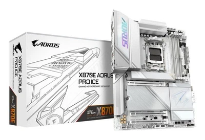 Gigabyte X870E AORUS PRO ICE AM5 ATX Motherboard DDR5 Wi-Fi 7 PCIe 5.0 White - Image 1 of 4
