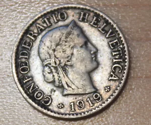 1919 Switzerland 5 Rappen - Picture 1 of 2