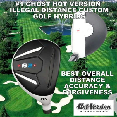 ILLEGAL DISTANCE PGA LONG ACCURACY GHOST CUSTOM GOLF HYBRIDS 2 3 4 5 6 7 8 9 P S - Image 1 of 4