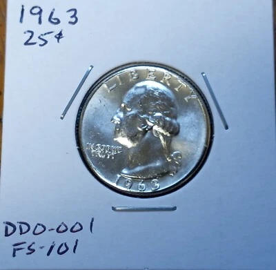 1963 Washington Quarter UNC DDO-001 / FS-101 - Image 1 of 4