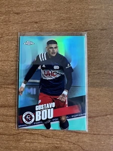 2022 Topps Chrome MLS Aqua Refractor 165/299 #167 Gustavo Bou New England - Picture 1 of 2
