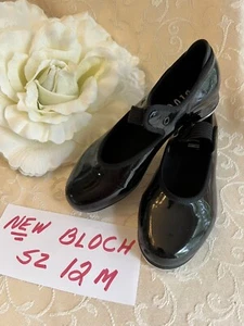 Bloch Black Techno Tap On Dance Shoes Girls Sz 12M - Picture 1 of 3
