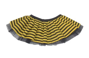 Ladies Bumble Bee Tutu Skirt Neon Yellow Black Striped Lengths 80s Fancy Dress - Picture 1 of 2
