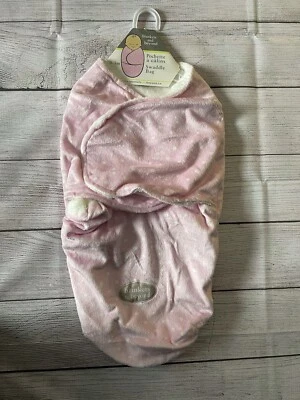 Baby Blankets & Beyond 0-3 meses bolsa de envoltura rosa y blanco poke a dots Foto 1 de 4