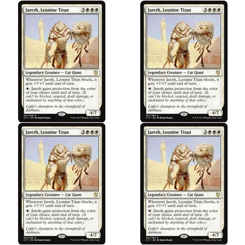 4 x JARETH LEONINE TITAN Commander 2017 MTG White - Cat Rare - Image 1 of 1