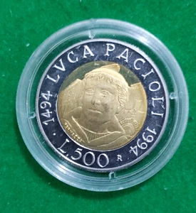ITALY  500 LIRE  1994  PROOF  Bimetallic - Picture 1 of 2