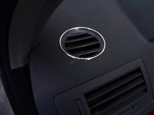 For Opel Vauxhall Astra  05-10 Aluminium Air Vents Surrounds Chrome Rings 2pcs - Picture 1 of 7