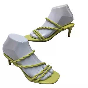 Calvin Klein Womens Ileyia Faux Leather Kitten Slide Sandals Shoes Size 7 - Picture 1 of 11