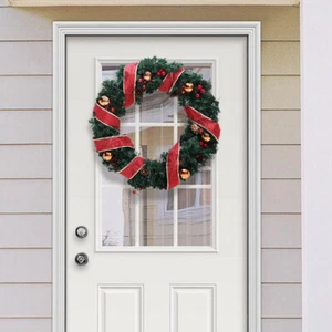 50cm Large Christmas Door Wreath Light Up Door Garland Pinecone Berries Decor - Picture 1 of 8