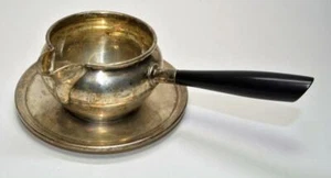 VTG Newport sterling silver Sauce / Milk / Brandy warmer Pot w/ underplate 122 g - Picture 1 of 3
