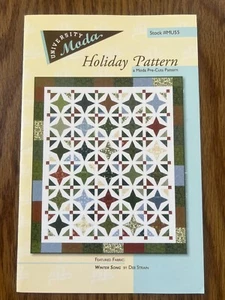 Holiday Quilt Sewing Pattern 71"x82 1/2" Moda Pre-Cuts Layer Cakes - Picture 1 of 5