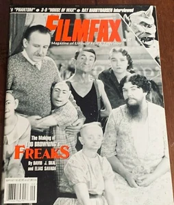 MOVIE MAGAZINE FILMFAX #52 0CT 95 THE MAKING OF FREAKS W/ WRAPAROUND COVER - Picture 1 of 2
