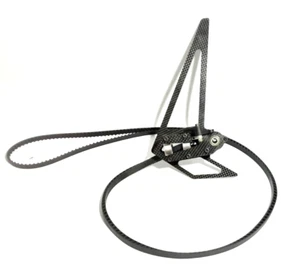 Synergy N5c Helicopter Tail Assembly with Drive Belt Fin Carbon Fiber, Mounts - Picture 1 of 7