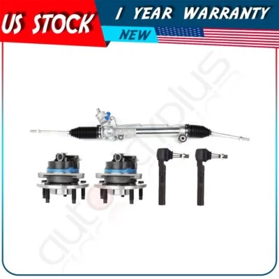 Power Steering Rack+Wheel Hub+Outer Tie Rod Ends For Pontiac Grand Am 1999-2005 - Image 1 of 4