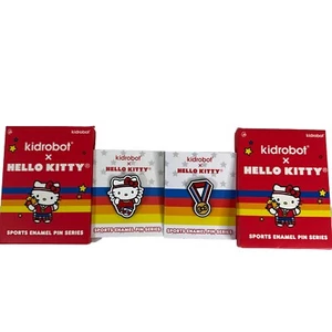 Lot of 2 Hello Kitty x Kidrobot Sports Enamel Lapel Pins Series Pinback Sanrio - Picture 1 of 12