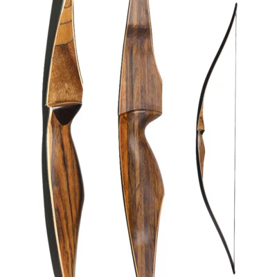 Traditioneller handgefertigter 54" Holz Langbogen Jagd Recurvebogen 20-35lbs Rechtshand - Bild 1 von 4