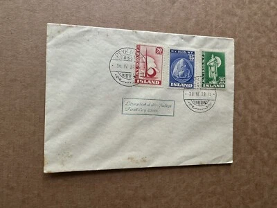 Iceland 1939 FDC +NY World's Fair #213-215 +Viking Ship Cachet +Unaddressed - Image 1 of 2