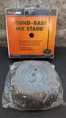 🔥New🔥 Proline Ms235bk Round Base Microphone Stand Only, Black - Image 1 of 4