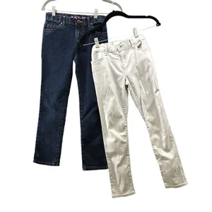 Children's Place Skinny Jeans BUNDLE Youth Girls Size 10 Blue Metallic 2 Piece - Picture 1 of 8