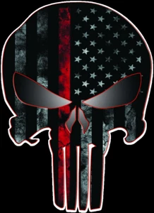 Calcomanía de vinilo para ventana de coche Punisher First Responder gráfica para computadora portátil pegatina americana - Imagen 1 de 7