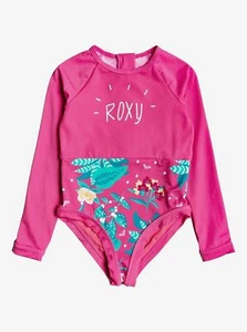 ROXY LittleGirls' Magical Sea LongSleeve Zipped UPF50 Sz 4 Rashguard 1-Piece NWT - Picture 1 of 5